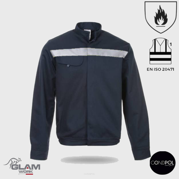 Bluza spawalnicza trudnopalna odblaskowa