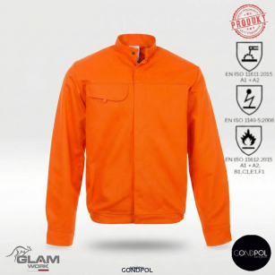 Bluza ochronna trudnopalna antystatyczna(pomarańczowa)produkt Gondpol