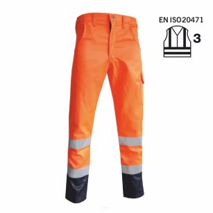 Spodnie ochronne ostrzgawcze pasek MEDUZA(pomaranczowo-popiel)produkt Gondpol