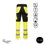 Spodnie ochronne multifunkcyjne odblaskowe ORION(czarno-żółte certyfikat)produkt Gondpol - 2
