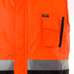 Bezrękawnik ochronny odblaskowy ocieplany polarem KORMORAN(pomarańczowo-czarny)produkt Gondpol-PRODUKT GONDPOL - 4