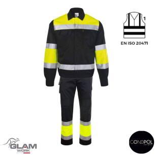 Ubranie do pracy z odblaskiem Gryf (spodnie do pasa)