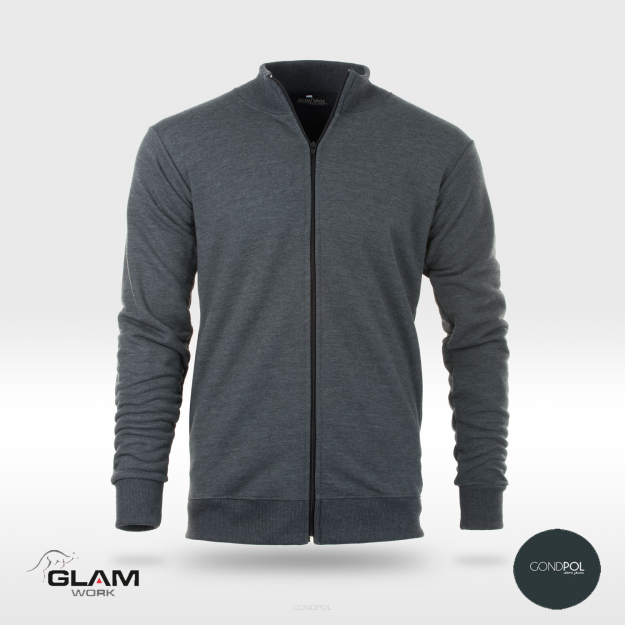 Bluza ochronna dzianinowa bawełniana PREMIUM(zamek popiel)-produkt Gondpol