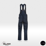 Spodnie ochronne trudnopalne ogrodniczki(granat)-produkt Gondpol - 2