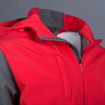 Kurtka softshell szaro-czerwona  - 3