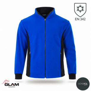 Bluza polarowa PANDA niebiesko-czarna