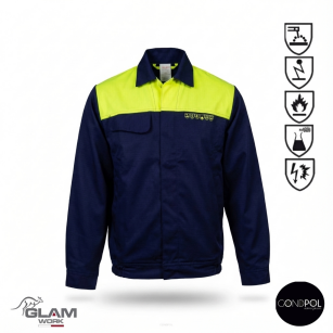 Bluza ochronna multifunkcyjna ORION (granatowo-żółta certyfikat)-produkt Gondpol