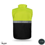 Bezrękawnik ochronny ocieplany polarem odblaskowy KORMORAN(żółto-czarny)produkt Gondpol - 2