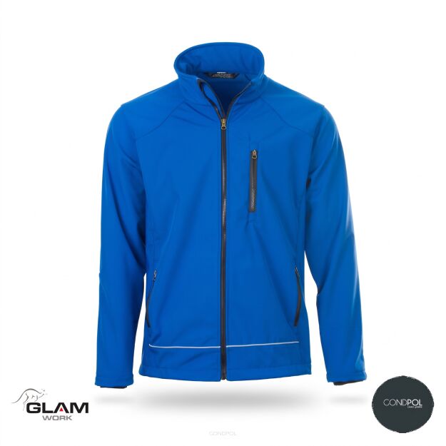 Kurtka ochronna SOFTSHELL membranowa niebieska