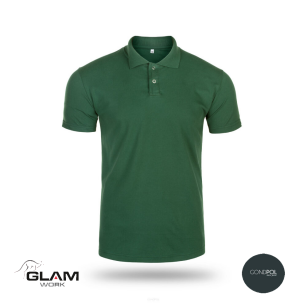 Koszulka polo zielona 100 % bawełna