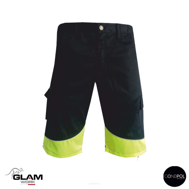 Spodenki ochronne odblask krótkie ORION(czarno-żółte)produkt Gondpol