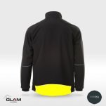 Kurtka softshell czarny z żółtą wstawką - 2