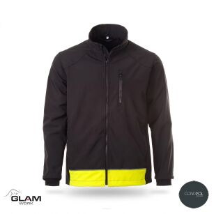 Kurtka ochronna membranowa softshell (czarno żółta)-produkt Gondpol