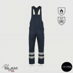 Ubranie ochronne trudnopalne granatowe z odblaskiem (bluza spodnie ogrodniczki lub pasek)produkt Gondpol - 3