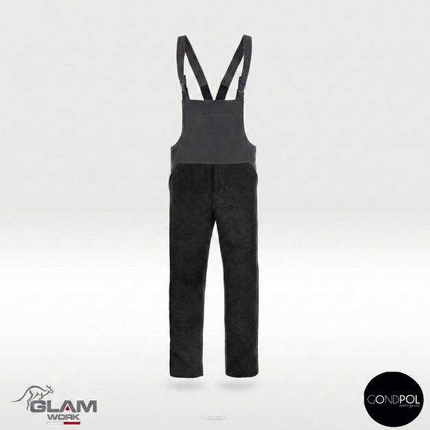 Spodnie ochronne wzmacniane skórą spawacz-produkt Gondpol