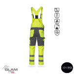Spodnie ochronne multifunkcyjne ogrodniczki ORION(szaro-żółte certyfikat)produkt Gondpol - 2