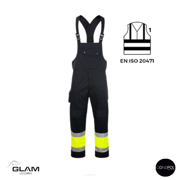 Spodnie ochronne odblaskowe GRYF(czarno-żółte)-produkt Gondpol
