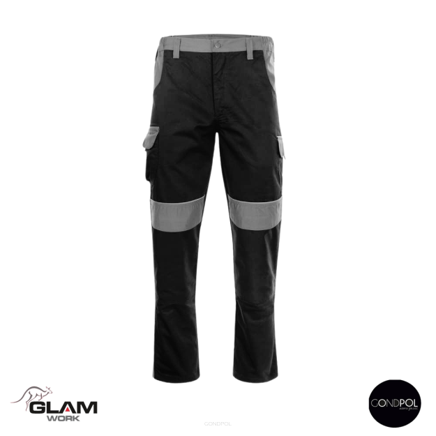 Spodnie ochronne pasek ORION(czarne-popiel)produkt Gondpol