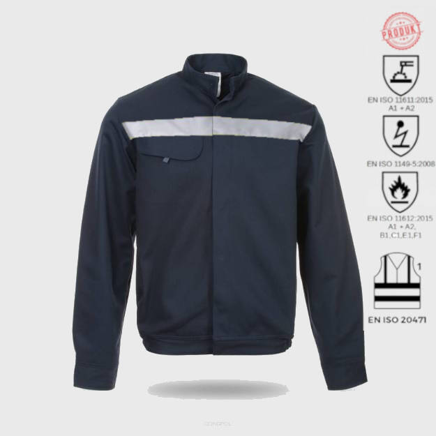 Bluza spawalnicza trudnopalna antystatyczna odblaskowa (certyfikat)