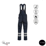 Spodnie ochronne trudnopalne antystatyczne z odblaskiem ORION(granat certyfikat)-produkt Gondpol - 2