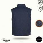 Bezrękawnik ochronny trudnopalny ocieplany dla spawacza(granat)-produkt Gondpol - 2