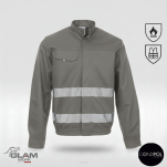 Ubranie ochronne trudnopalne z odblaskiem (popiel bluza spodnie ogrodniczki lub pasek)produkt Gondpol - 4