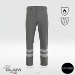 Ubranie ochronne trudnopalne z odblaskiem (popiel bluza spodnie ogrodniczki lub pasek)produkt Gondpol - 3