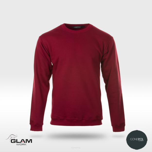 Bluza ochronna dzianinowa bawełniana(bordowa)-produkt Gondpol