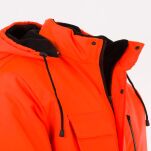 Kurtka ochronna ocieplana polarem odblaskowa WINTER(pomarańcz-czarna)produkt Gondpol - 4