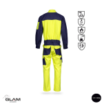 Kombinezon ubranie ochronne multifunkcyjne odblaskowe ORION(żółto-granatowy)-produkt Gondpol - 2