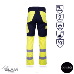 Spodnie ochronne multifunkcyjne odblaskowe ORION(czarno żółte certyfikat)-produkt Gondpol - 2