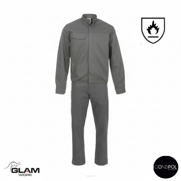 Ubranie ochronne trudnopalne szare (bluza spodnie ogrodniczki lub pasek)produkt Gondpol