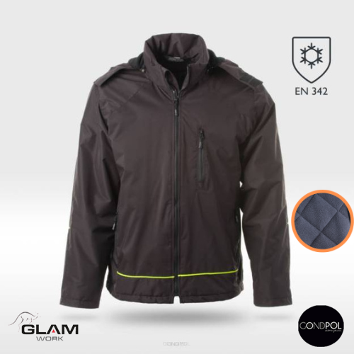 Kurtka ochronna membranowa ocieplana polarem MERKURY(czarno żółty)-produkt Gondpol