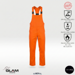 Ubranie ochronne trudnopalne antystatyczne ORION z certyfikatem pomarańczowe (spodnie na pasku lub ogrodniczki)-produkt Gondpol - 3