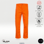 Ubranie ochronne trudnopalne antystatyczne ORION z certyfikatem pomarańczowe (spodnie na pasku lub ogrodniczki)-produkt Gondpol - 4