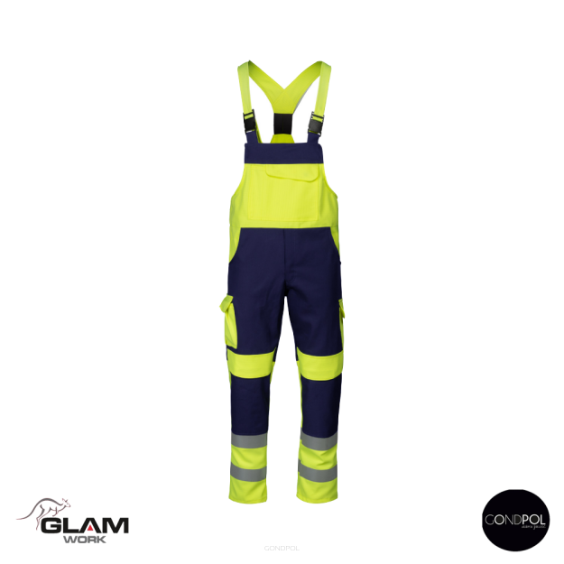 Spodnie ochronne  duo odblaskowe GRYF(granatowo-żółte)-produkt Gondpol