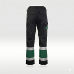 Spodnie ochronne odblaskowe pasek GRYF(czarno-zielone)produkt Gondpol - 2