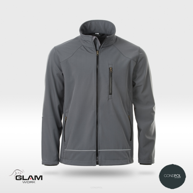 Kurtka ochronna ocieplana sofshell(popiel)-produkt Gondpol
