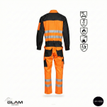 Kombinezon ochronny multfunkcyjny odblask ORION(pomarańczowo-czarny)produkt Gondpol - 2