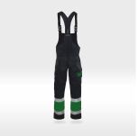 Spodnie ochronne ocieplane odblaskowe (czarno zielone)-produkt Gondpol - 3