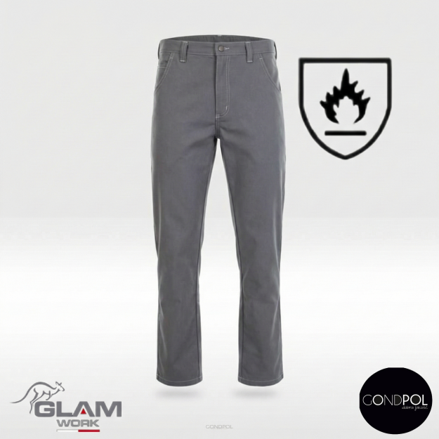 Spodnie ochronne trudnopalne(szary)-produkt Gondpol