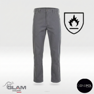 Spodnie ochronne trudnopalne(szary)-produkt Gondpol