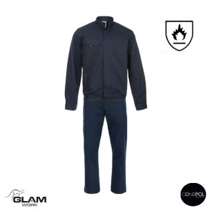 Ubranie ochronne trudnopalne wzmacniane bluza,ogrodniczki lub pasek(granat)produkt Gondpol