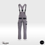 Spodnie ochronne ogrodniczki ORION(popiel-czarne)produkt Gondpol - 2