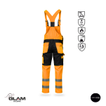Spodnie ochronne multifunkcyjne ORION(czarno-pomarańczowe certyfikat)-produkt Gondpol - 2