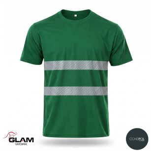 T-SHIRT bawełniany odblaskowy zielony
