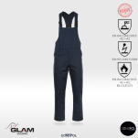 Ubranie ochronne trudnopalne antystatyczne wzmacniane ORION z certyfikatem (spodnie na pasku lub ogrodniczki)-produkt Gondpol - 3