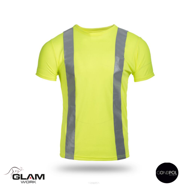 Koszulka t-shirt ochronna odblaskowa żółta-produkt Gondpol