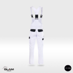 Spodnie robocze ogrodniczki białe Orion Premium - 2