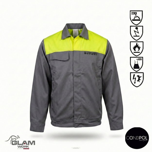 Bluza ochronna multifunkcyjna ORION(szaro-żółta certyfikat)-produkt Gondpol